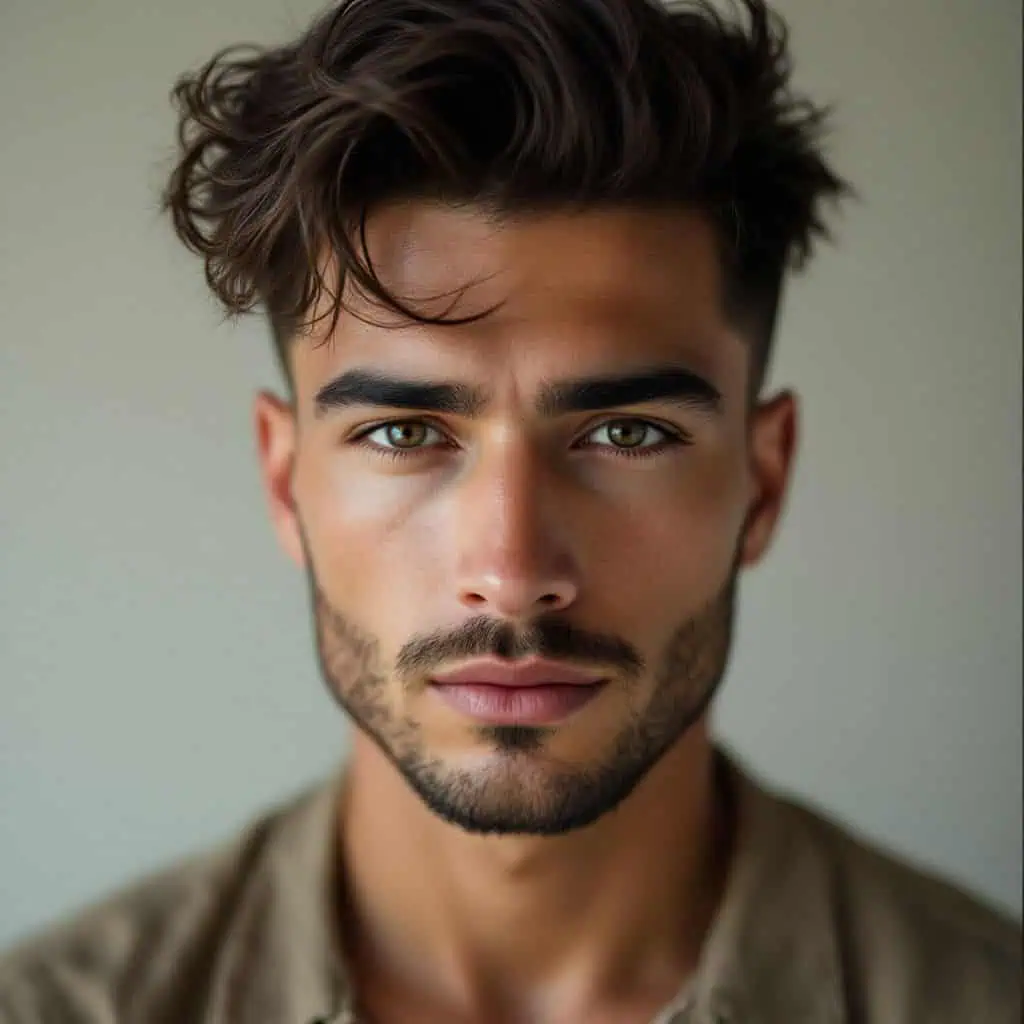 Hombre seguro de sí mismo tras una rinoplastia realizada en Coruña